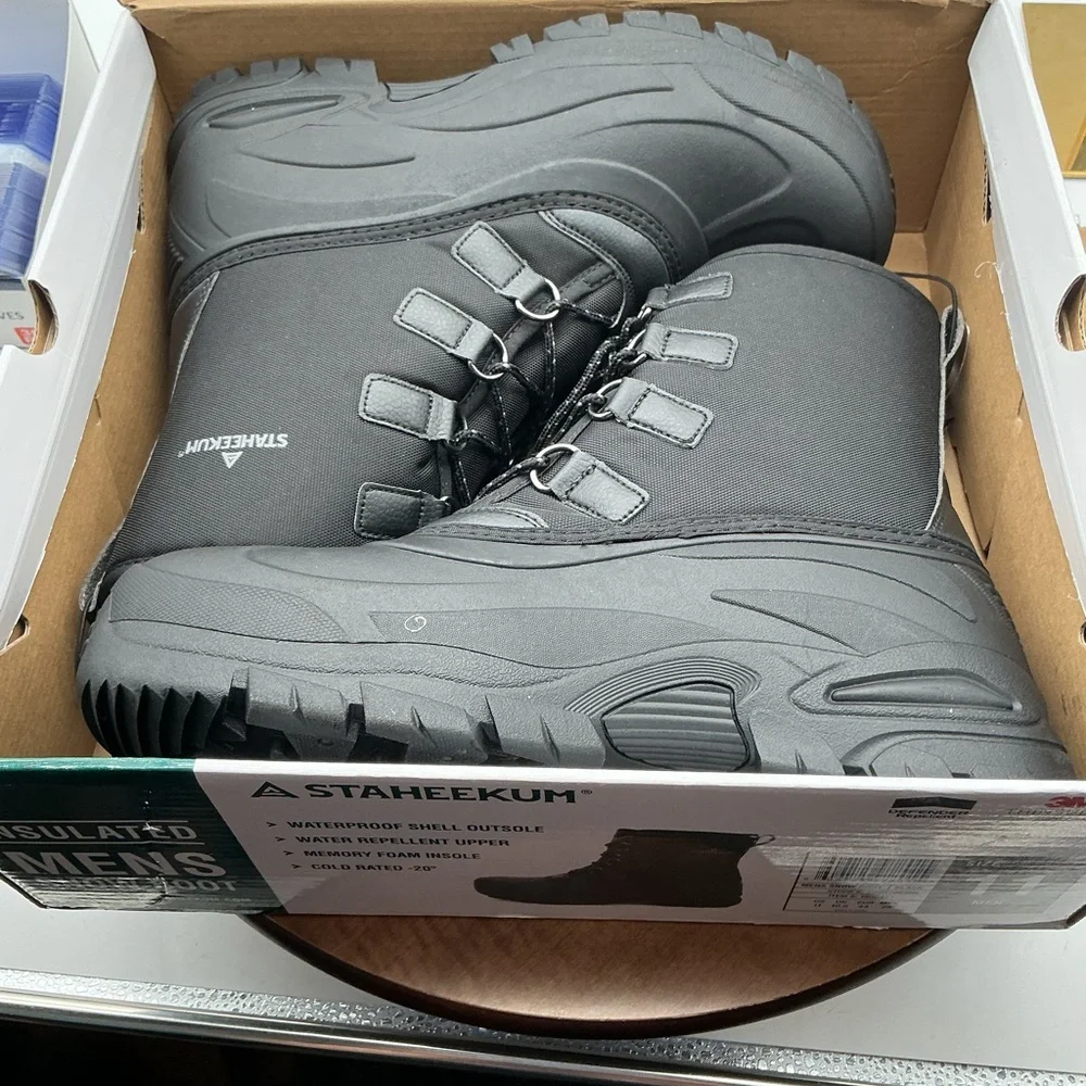 Staheekum Men’s “snow Boot” Rated -20‎ Degrees Waterproof Rubber Shell size 11